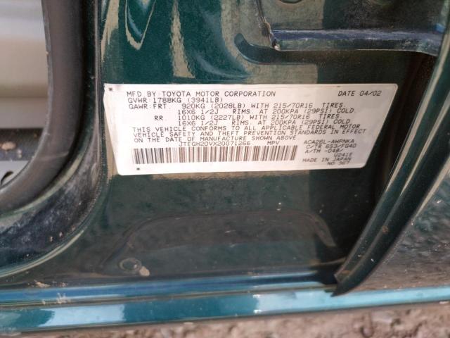 Photo 10 from auction – 2002 TOYOTA RAV4 with VIN JTEGH20VX20071266