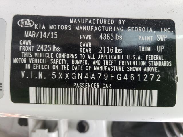 Photo 10 from auction – 2015 KIA OPTIMA EX with VIN 5XXGN4A79FG461272