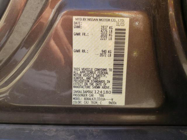 Photo 10 from auction – 2016 NISSAN ALTIMA 2.5 with VIN 1N4AL3AP0GC124180
