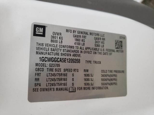 Photo 10 from auction – 2014 CHEVROLET EXPRESS G2 with VIN 1GCWGGCA5E1209268