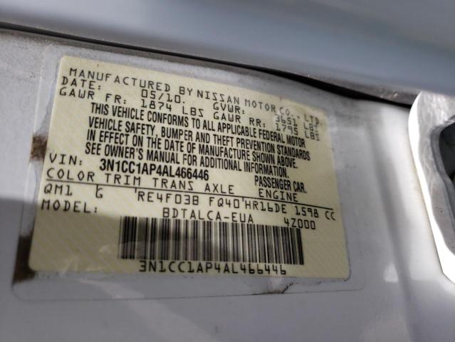 Photo 10 from auction – 2010 NISSAN VERSA S with VIN 3N1CC1AP4AL466446