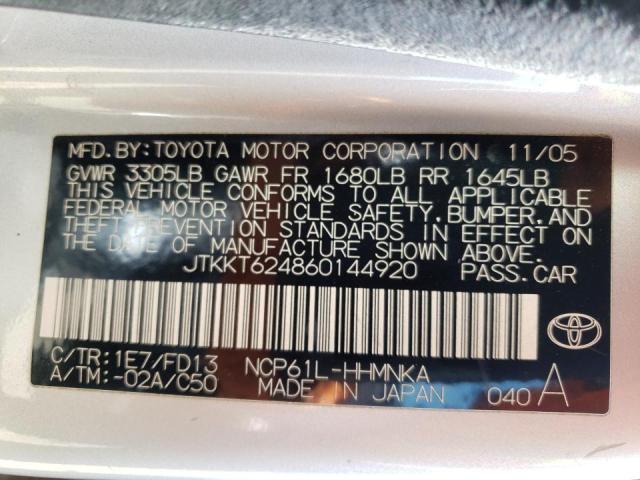 Photo 10 from auction – 2006 TOYOTA SCION XA with VIN JTKKT624860144920