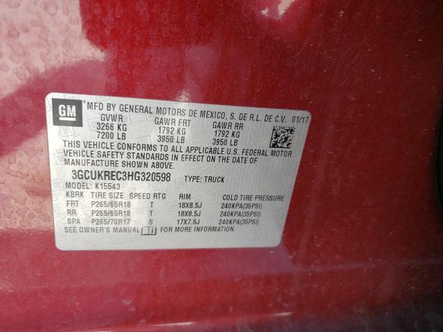 Photo 10 from auction – 2017 CHEVROLET SILVERADO with VIN 3GCUKREC3HG320598