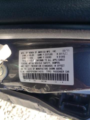 Photo 10 from auction – 2011 HONDA ACCORD se with VIN 1HGCP2F62BA114015