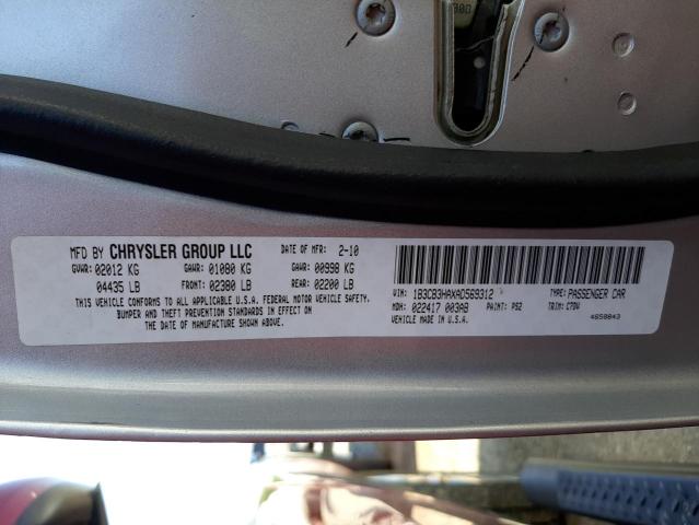 Photo 10 from auction – 2010 DODGE CALIBER MA with VIN 1B3CB3HAXAD569312