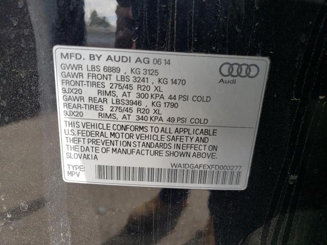 Photo 10 from auction – 2015 AUDI Q7 PRESTIG with VIN WA1DGAFEXFD003277