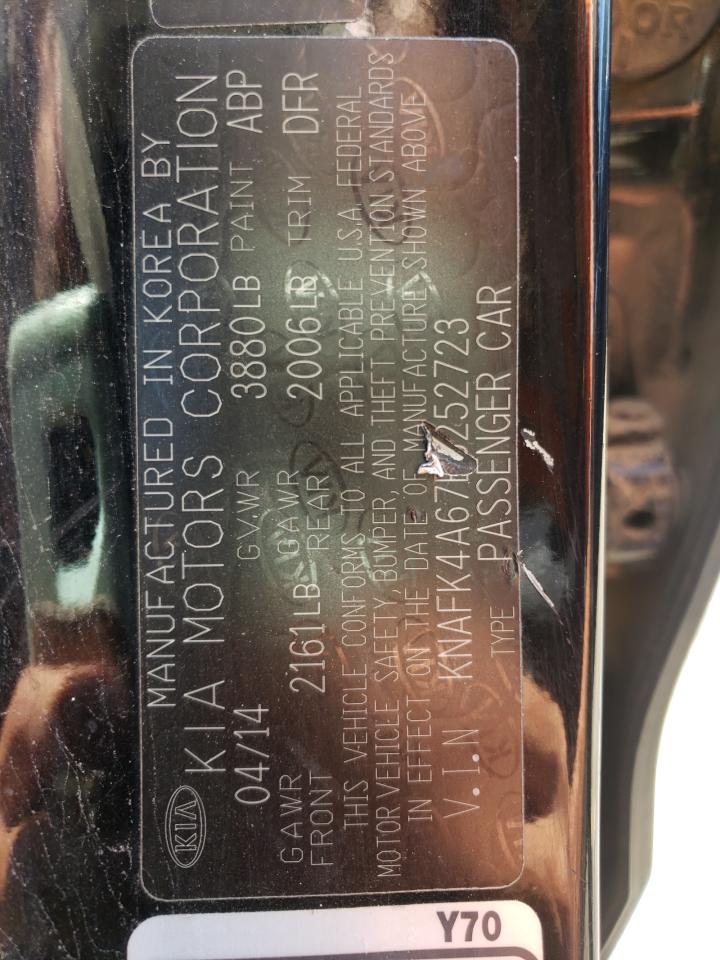 Photo 10 from auction – 2014 KIA FORTE LX with VIN KNAFK4A67E5252723