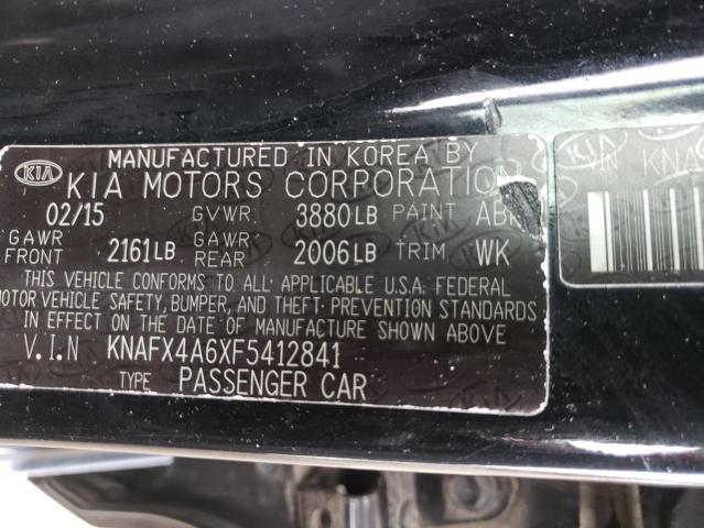 Photo 10 from auction – 2015 KIA FORTE with VIN KNAFX4A6XF5412841