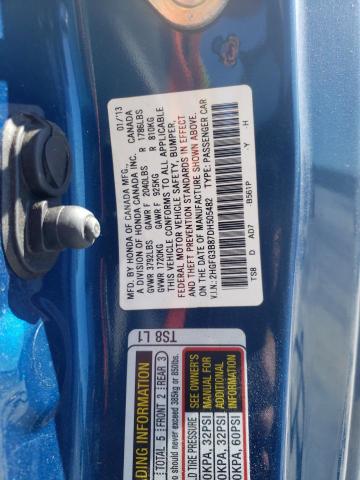 Photo 10 from auction – 2013 HONDA CIVIC EX with VIN 2HGFG3B87DH505482