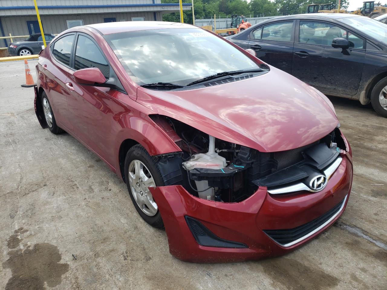 HYUNDAI ELANTRA SE 2016 with VIN 5NPDH4AEXGH734427 - Photo from auction