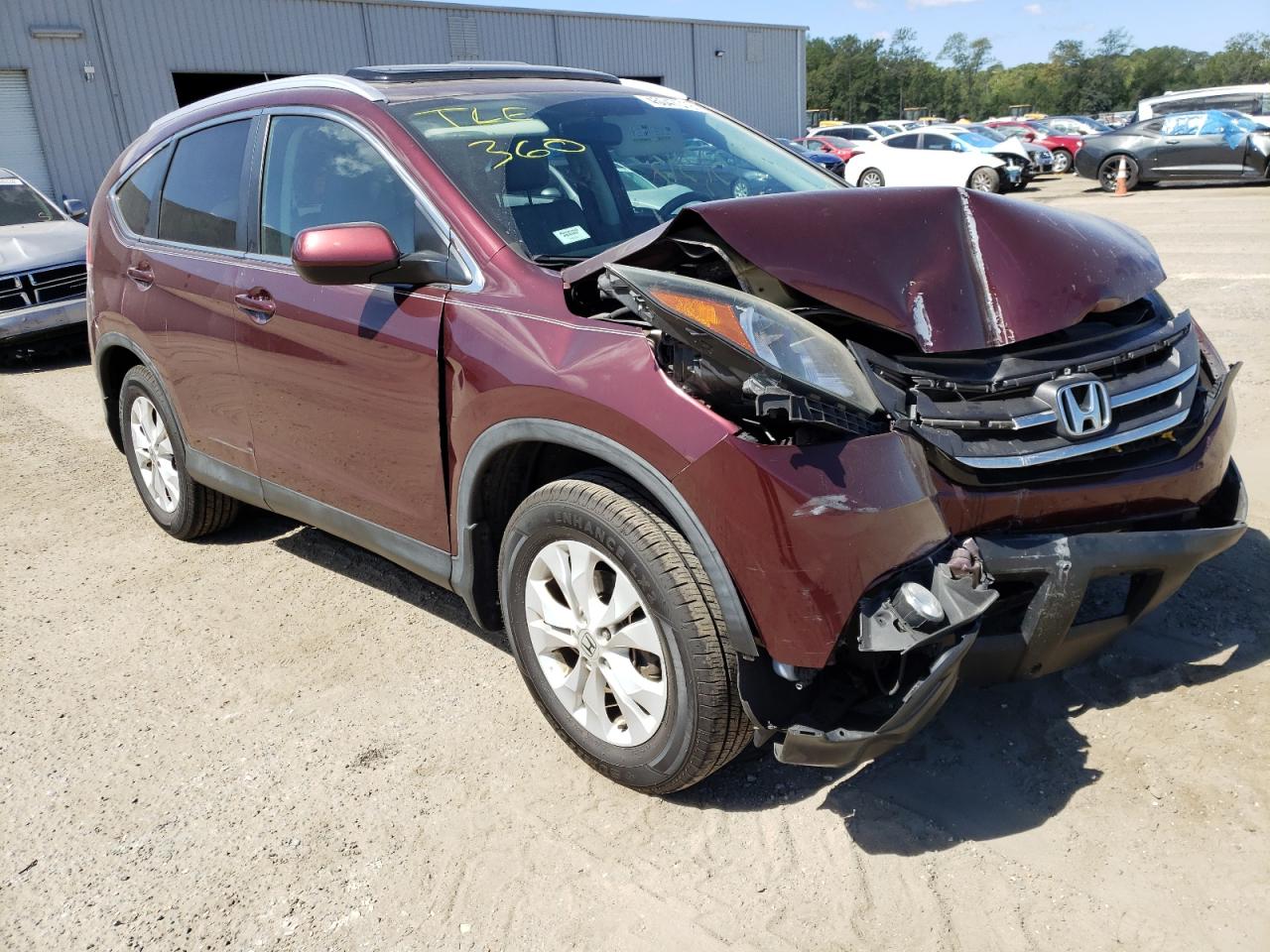HONDA CR-V EXL 2014 with VIN 5J6RM4H74EL024340 - Photo from auction