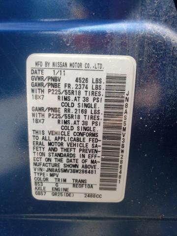 Photo 10 from auction – 2011 NISSAN ROGUE S with VIN JN8AS5MV3BW286481