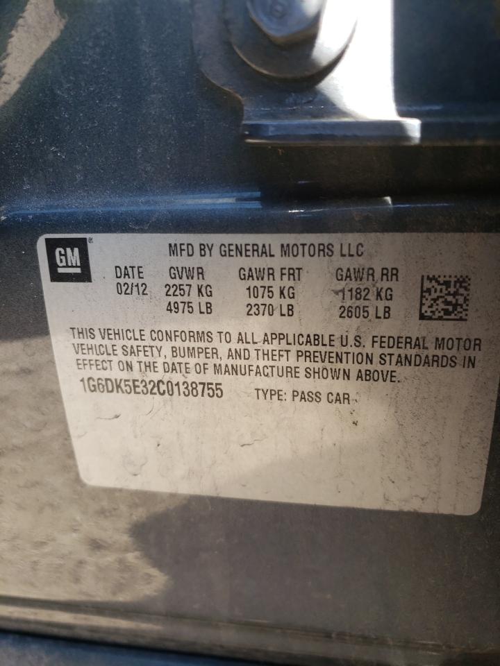 Photo 10 from auction – 2012 CADILLAC CTS PERFOR with VIN 1G6DK5E32C0138755
