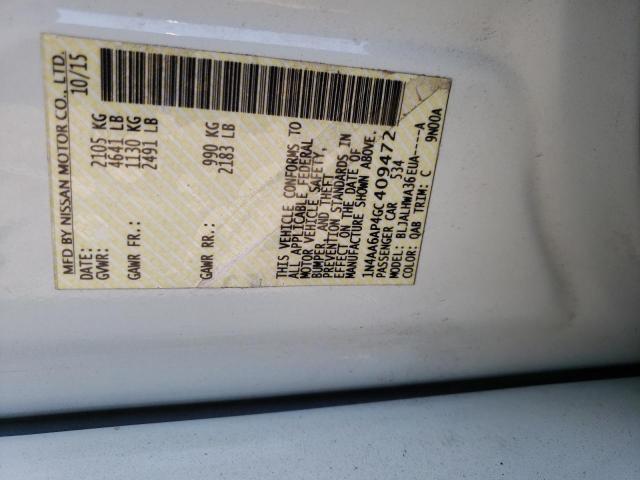 Photo 10 from auction – 2016 NISSAN MAXIMA 3.5 with VIN 1N4AA6AP4GC409472
