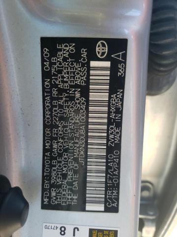Foto 10 de la subasta – 2010 TOYOTA PRIUS con VIN JTDKN3DU8A1003409
