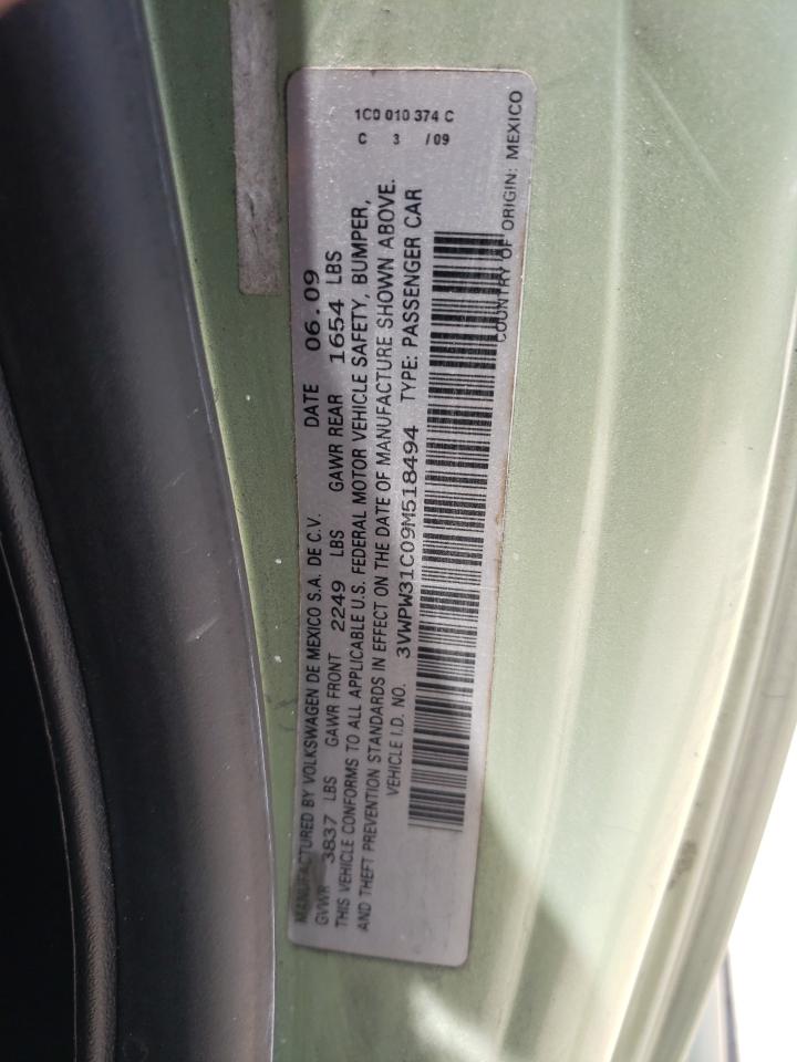Photo 10 from auction – 2009 VOLKSWAGEN NEW BEETLE with VIN 3VWPW31C09M518494