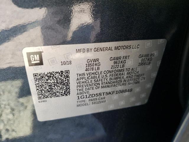 Photo 10 from auction – 2019 CHEVROLET MALIBU LT with VIN 1G1ZD5ST5KF108848