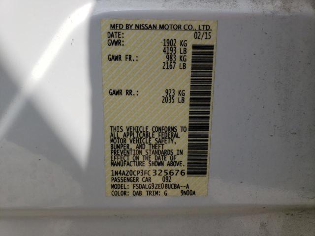 Photo 10 from auction – 2015 NISSAN LEAF S with VIN 1N4AZ0CP3FC325676