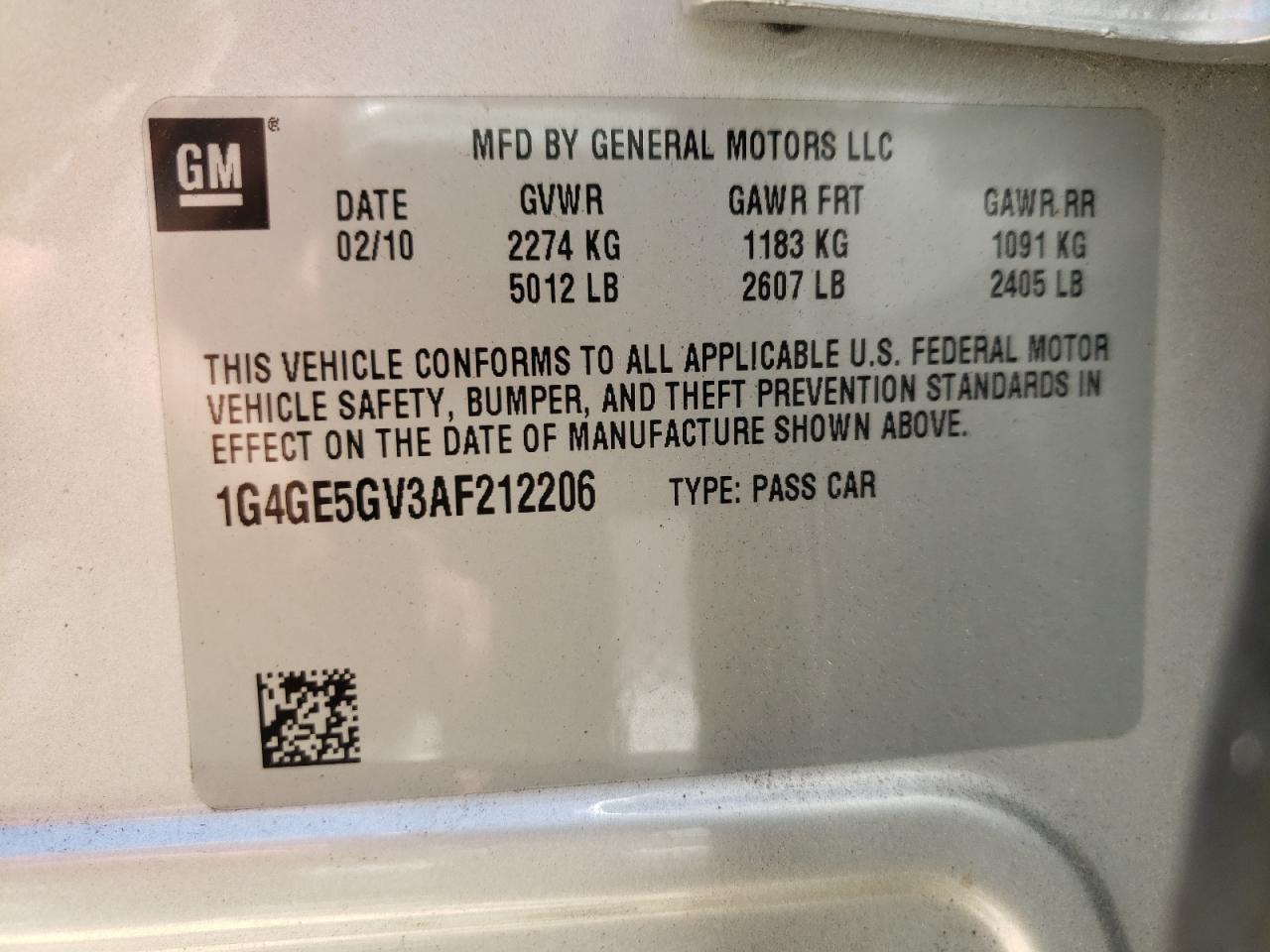 Photo 10 from auction – 2010 BUICK LACROSSE C with VIN 1G4GE5GV3AF212206
