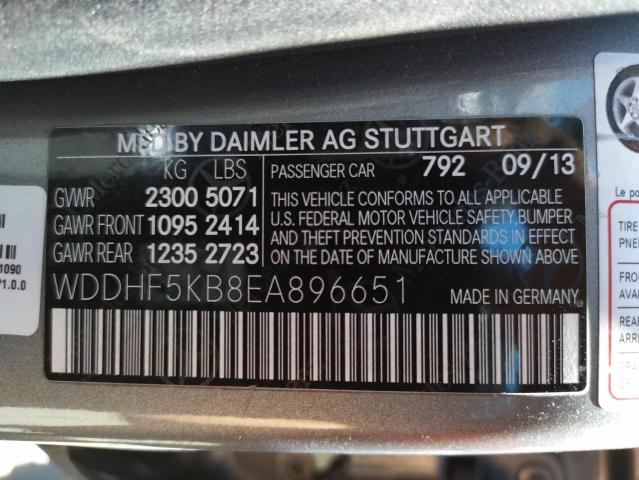 Photo 10 from auction – 2014 MERCEDES-BENZ E 350 with VIN WDDHF5KB8EA896651