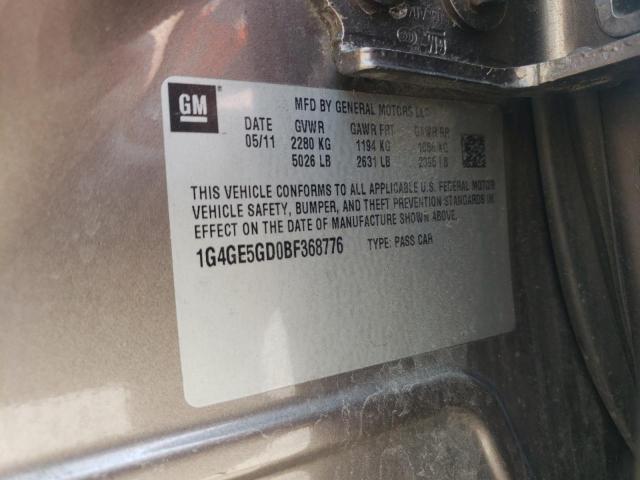 Foto 10 de la subasta – 2011 BUICK LACROSSE C con VIN 1G4GE5GD0BF368776