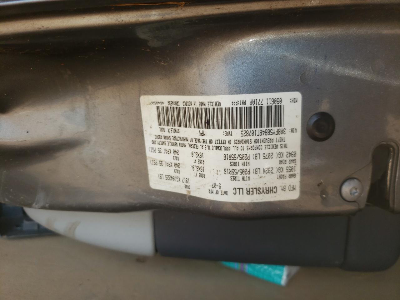 Photo 10 from auction – 2008 CHRYSLER PT CRUISER with VIN 3A8FY58B48T107825