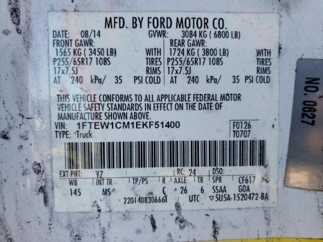 Photo 10 from auction – 2014 FORD F150 SUPER with VIN 1FTEW1CM1EKF51400