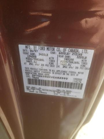 Photo 10 from auction – 1997 FORD F150 with VIN 2FTDX08WXVCA82390