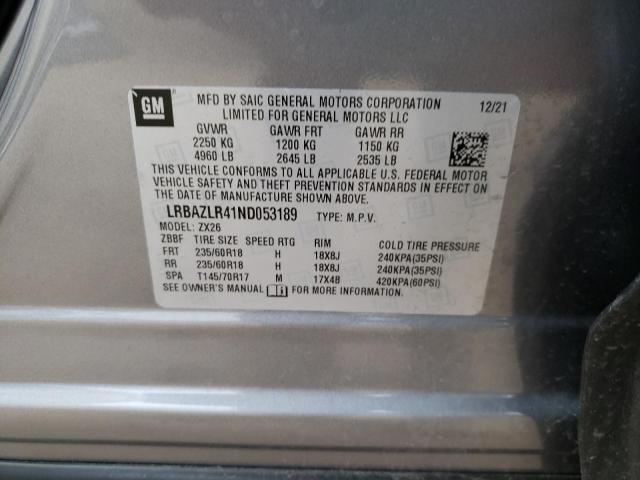 Photo 10 from auction – 2022 BUICK ENVISION P with VIN LRBAZLR41ND053189