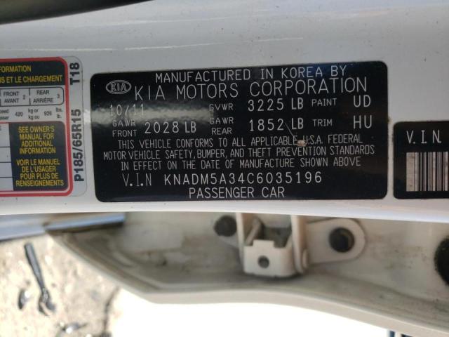 Photo 10 from auction – 2012 KIA RIO LX with VIN KNADM5A34C6035196