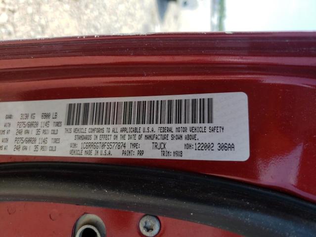 Photo 10 from auction – 2015 RAM 1500 SLT with VIN 1C6RR6GT0FS577874