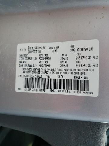 Photo 10 from auction – 2007 DODGE RAM 1500 S with VIN 1D7HU18237J596251