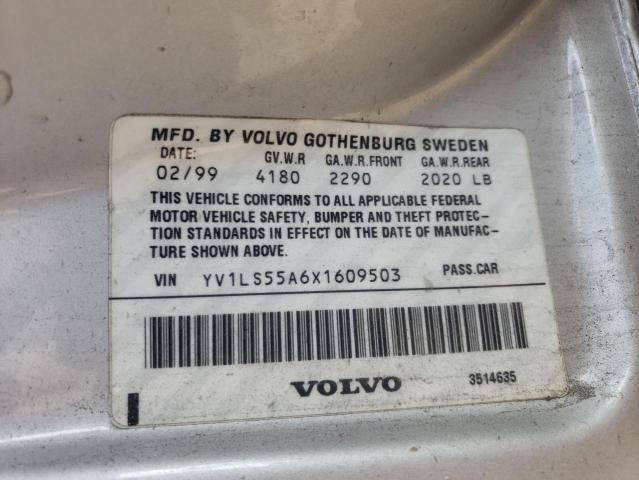 Photo 10 from auction – 1999 VOLVO S70 with VIN YV1LS55A6X1609503