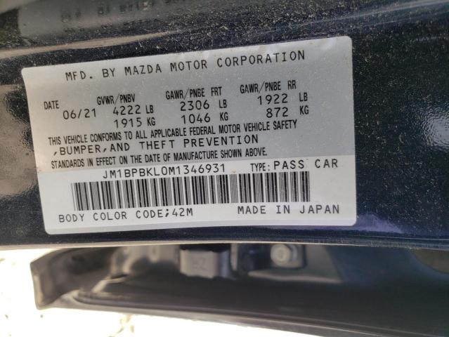 Photo 10 from auction – 2021 MAZDA 3 SELECT with VIN JM1BPBKL0M1346931