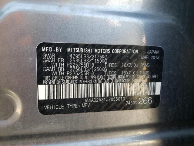 Photo 10 from auction – 2018 MITSUBISHI OUTLANDER with VIN JA4AD2A31JZ055013