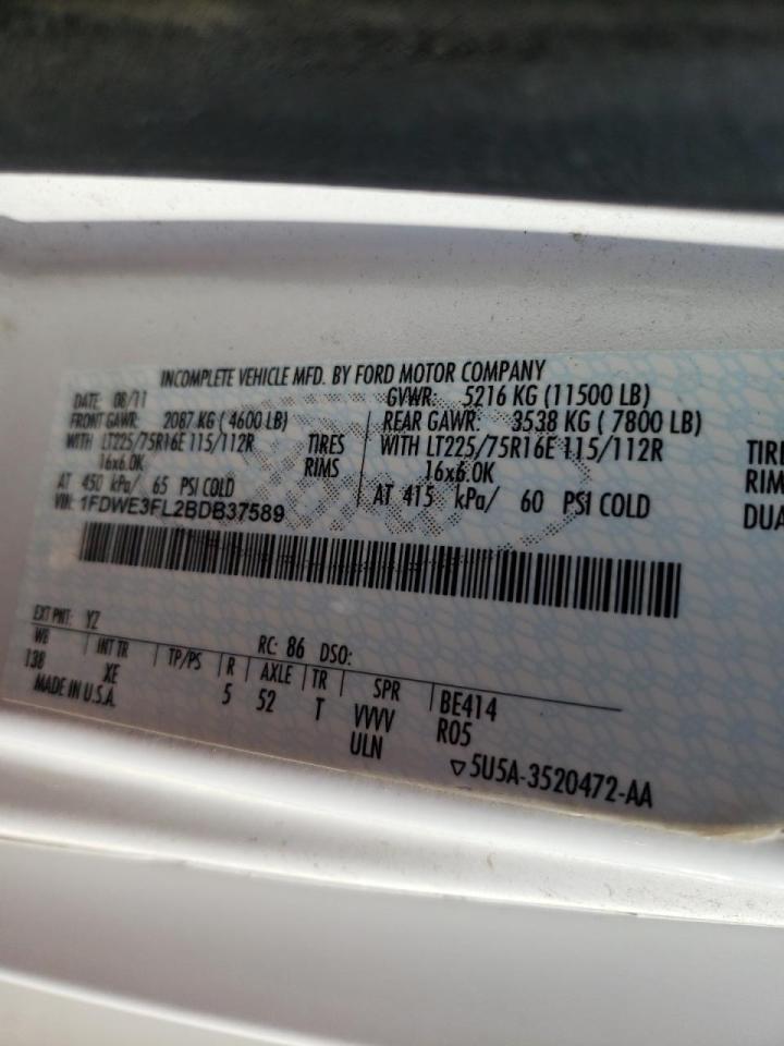 Photo 10 from auction – 2011 FORD ECONOLINE with VIN 1FDWE3FL2BDB37589