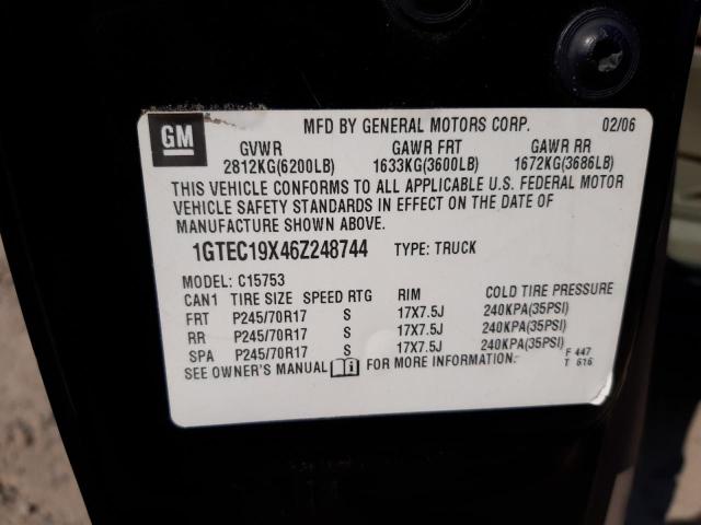 Photo 10 from auction – 2006 GMC NEW SIERRA with VIN 1GTEC19X46Z248744