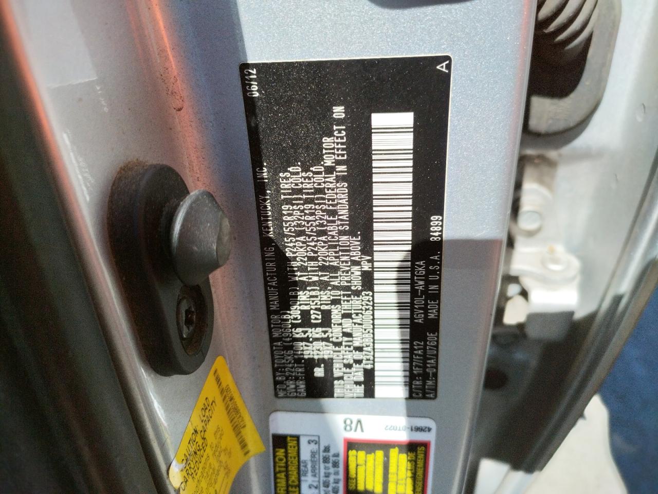 Photo 10 from auction – 2013 TOYOTA VENZA LE with VIN 4T3ZA3BB5DU063293