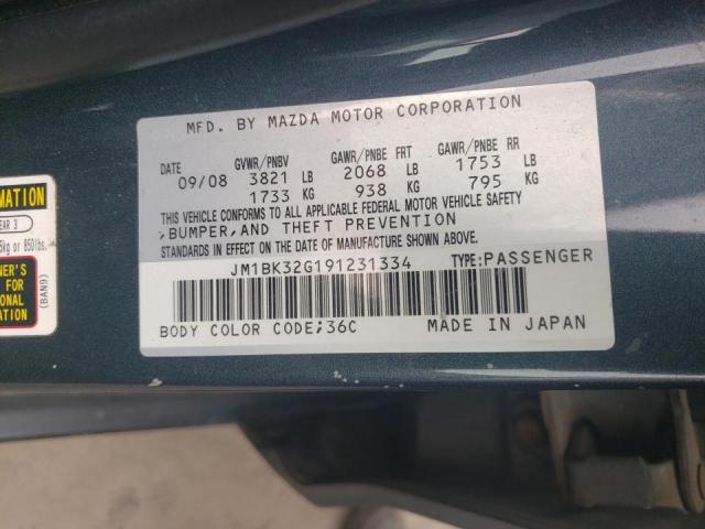 Photo 10 from auction – 2009 MAZDA 3 I with VIN JM1BK32G191231334