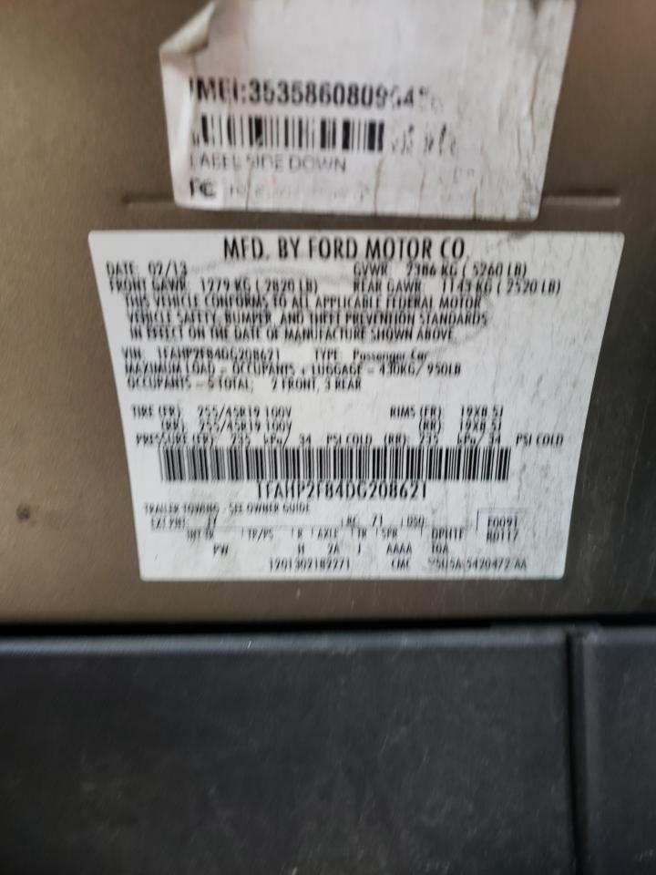 Photo 10 from auction – 2013 FORD TAURUS LIM with VIN 1FAHP2F84DG208621
