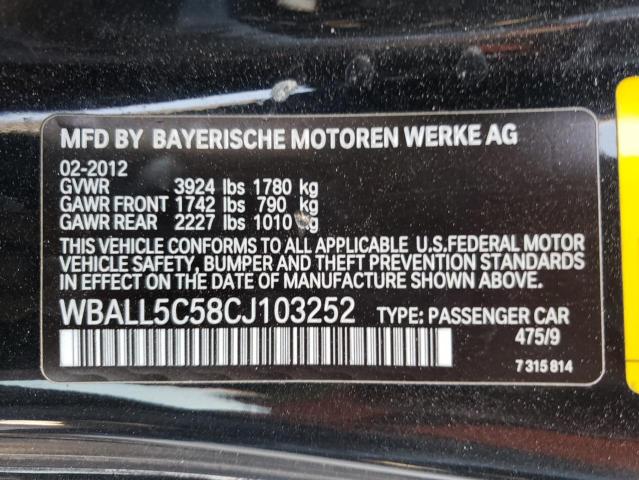 Photo 10 from auction – 2012 BMW Z4 SDRIVE2 with VIN WBALL5C58CJ103252
