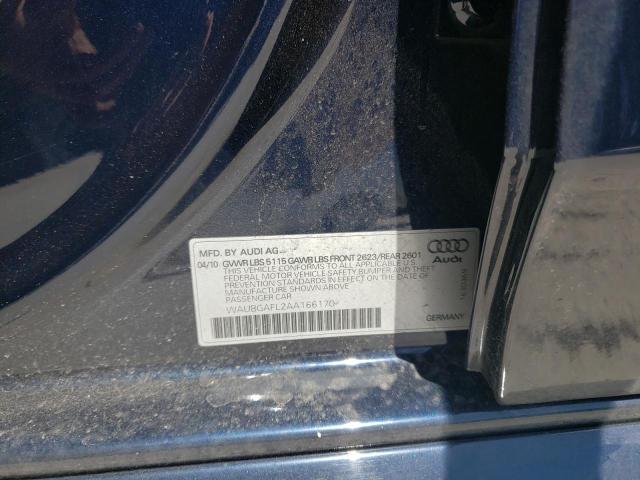 Photo 10 from auction – 2010 AUDI S4 PREMIUM with VIN WAUBGAFL2AA166170