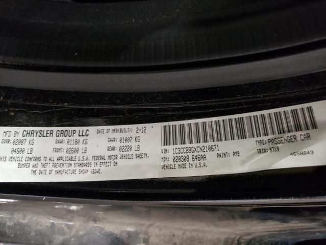 Photo 10 from auction – 2012 CHRYSLER 200 TOURIN with VIN 1C3CCBBGXCN210871