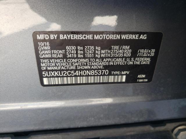 Photo 10 from auction – 2017 BMW X6 XDRIVE3 with VIN 5UXKU2C54H0N85370
