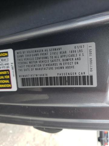 Photo 10 from auction – 2007 VOLKSWAGEN RABBIT with VIN WVWAR71K57W166878