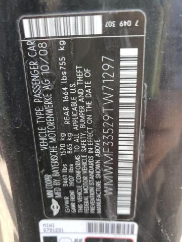 Photo 10 from auction – 2009 MINI COOPER with VIN WMWMF33529TW71297