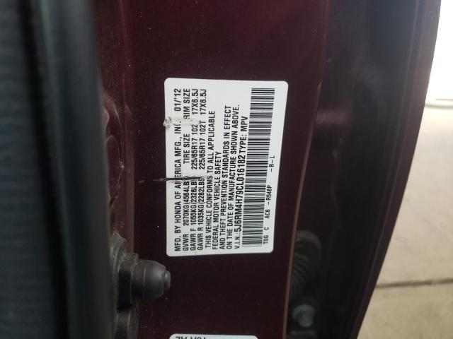 Photo 10 from auction – 2012 HONDA CR-V EXL with VIN 5J6RM4H79CL016182