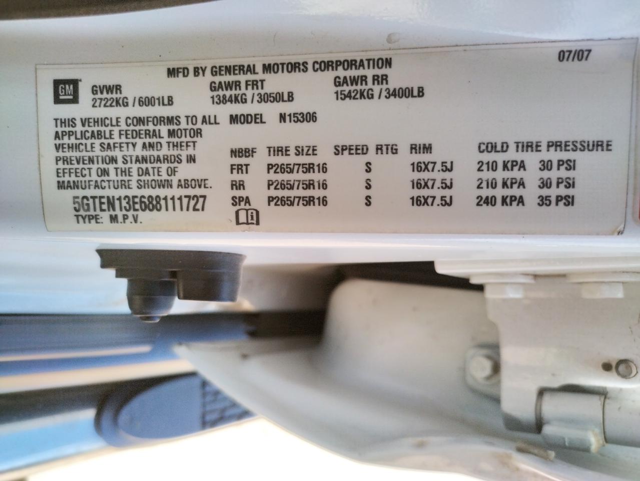 Photo 10 from auction – 2008 HUMMER H3 with VIN 5GTEN13E688111727
