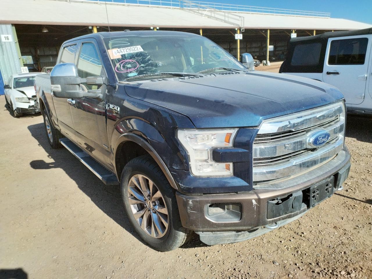 FORD F150 SUPER 2016 with VIN 1FTFW1EG2GKF20283 - Photo from auction