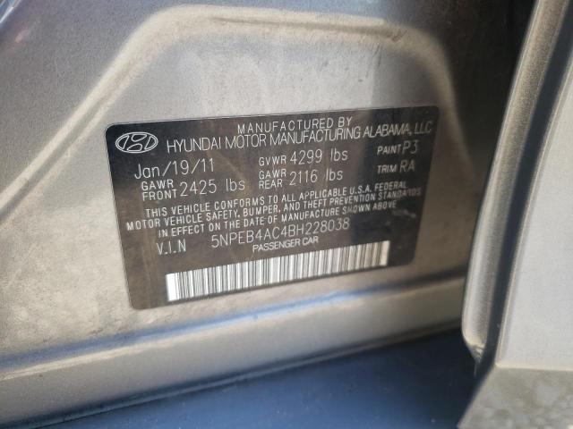 Photo 10 from auction – 2011 HYUNDAI SONATA GLS with VIN 5NPEB4AC4BH228038